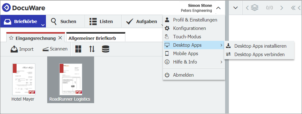 Desktop Apps installieren
